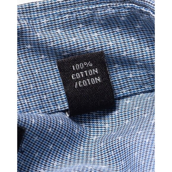 Calvin Klein Shirt Mens Extra Large Blue Slim Fit Dot Print Dress Button Up NWT - Picture 8 of 8